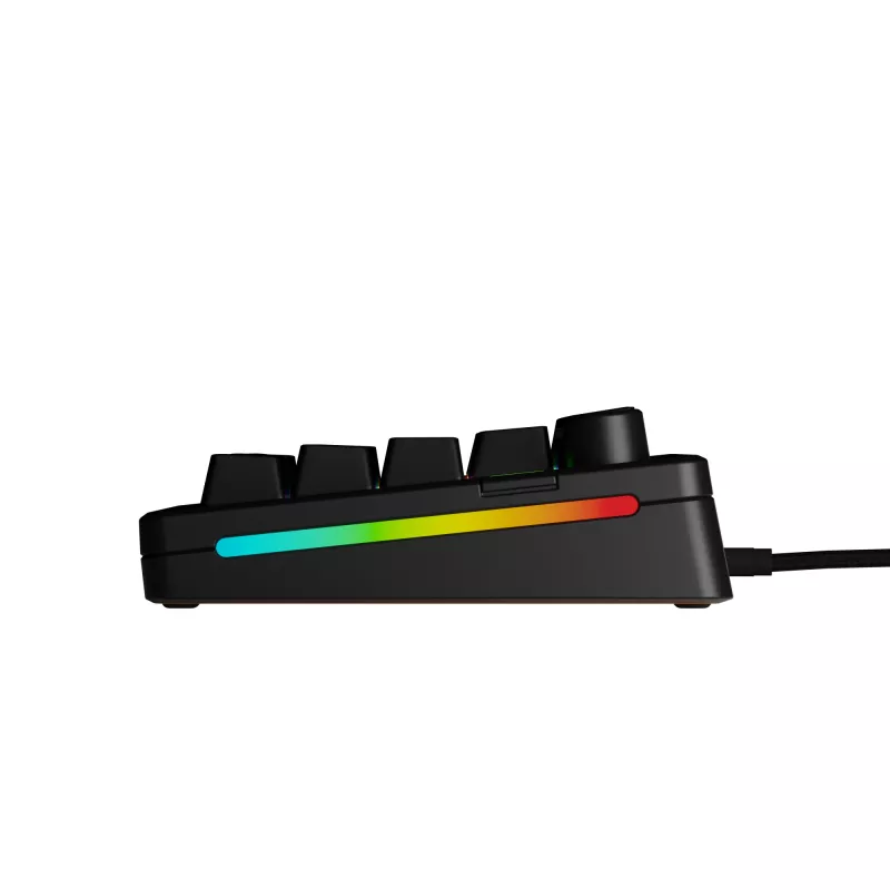 Glorious GMMK 3 65% teclado gaming personalizável GLO-KB-GMMK3-65-PB-FOX-W-BLK-US, pre-built, com fios, switches Fox, ANSI US, preto