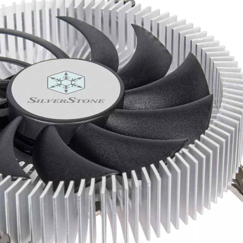 SilverStone SST-NT07-1700 cooler a ar para CPU de perfil baixo, 80 mm, 1500–3600 rpm, preto
