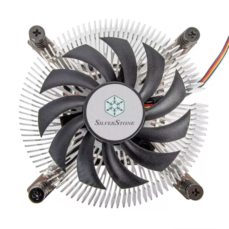 SilverStone SST-NT07-1700 cooler a ar para CPU de perfil baixo, 80 mm, 1500–3600 rpm, preto