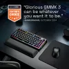 Glorious Gaming GMMK 3 PRO 75% Prebuilt Wired preto - US, com fio, USB, mecânico, QWERTY, RGB LED, preto
