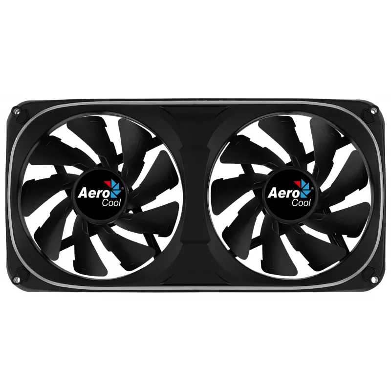 Ventoinha dupla Aerocool ASTRO24 PC 12cm ARGB LED suporte antivibração preto
