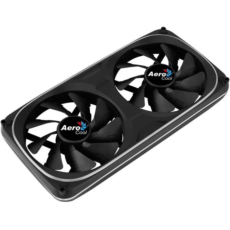Ventoinha dupla Aerocool ASTRO24 PC 12cm ARGB LED suporte antivibração preto