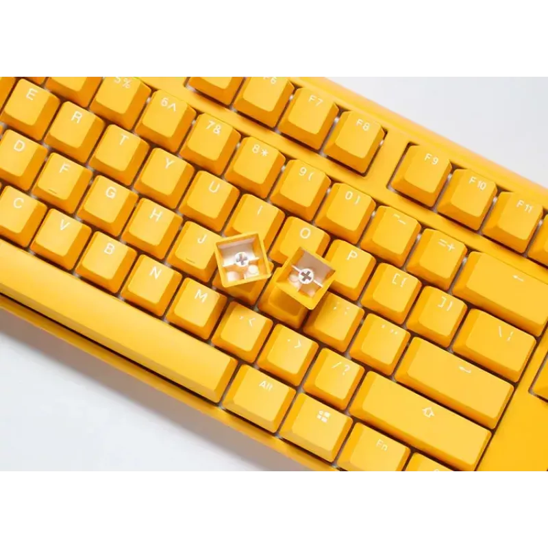 Teclado Ducky One 3 amarelo Gaming USB alemão Full-Size RGB LED