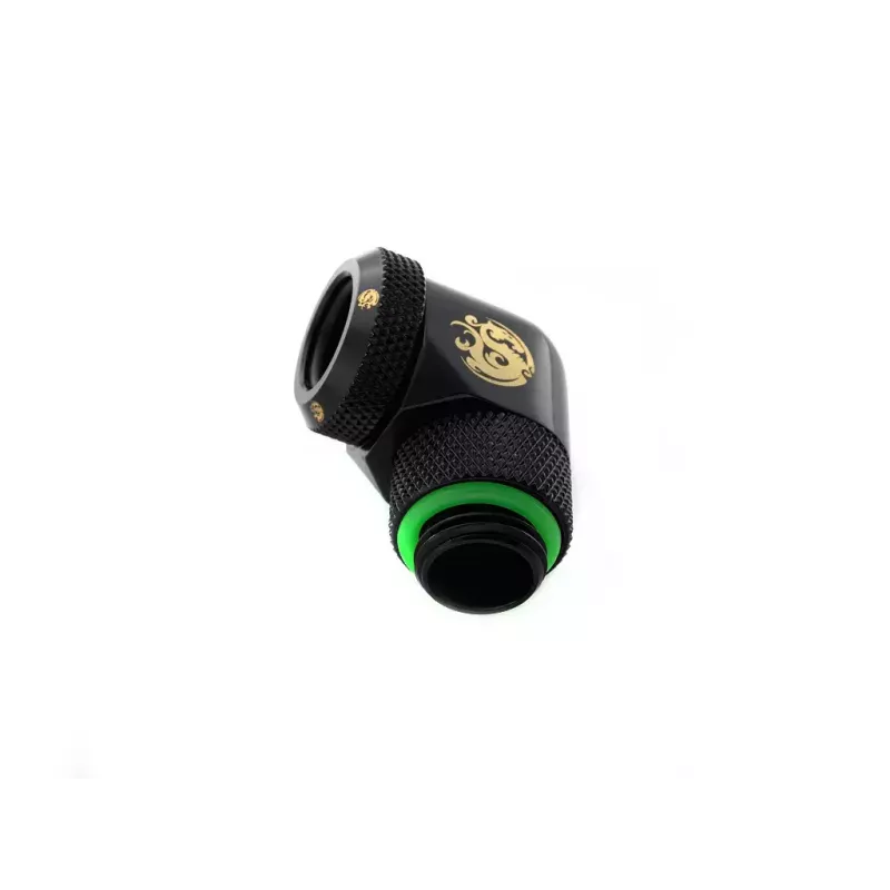 Conector para refrigeração líquida de CPU/GPU BitsPower BP-MBE90RML latão adaptador rotativo de 90° rosca de 1/4 polegadas preto