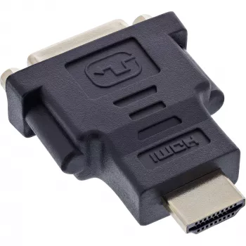 Adaptador InLine HDMI para DVI ficha / conector fêmea 24+1 dourado, 4K2K