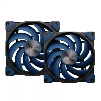 Ventoinha Akasa ALUCIA SC ventoinha para processador 14 cm preta azul rolamento deslizante hidrodinâmico