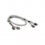Extensão USB 2.0 InLine interna 2x 4 pinos macho / fêmea, 0,60m