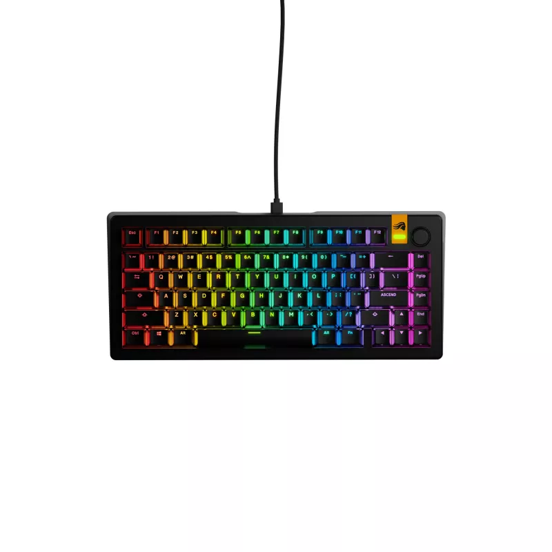 Teclado Glorious PC Gaming Race GMMK 3 HE Prebuilt 75% Mechanical RGB preto