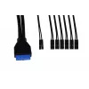 Alphacool ES painel E/S frontal com USB 3.0 e conjunto de cabos para caixas de servidor (25057)