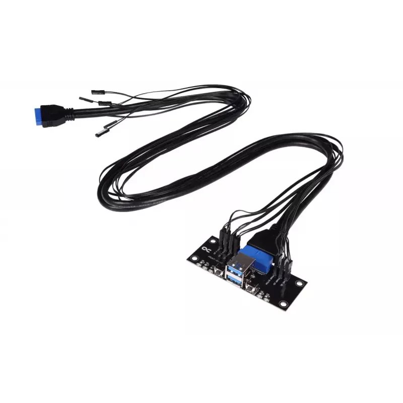 Alphacool ES painel E/S frontal com USB 3.0 e conjunto de cabos para caixas de servidor (25057)