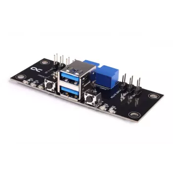 Alphacool ES painel E/S frontal com USB 3.0 e conjunto de cabos para caixas de servidor (25057)