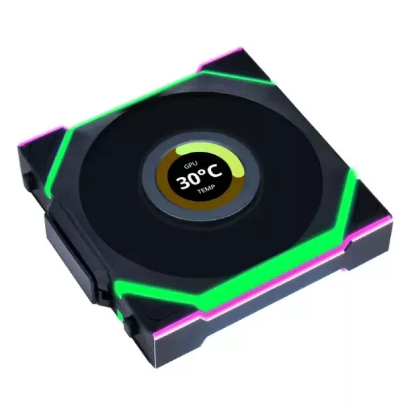 Lian Li UNI FAN SL Wireless LCD 120 G99.12SLLCD1W1B.00 ventoinha de caixa, ARGB, PWM, 120 mm, preta