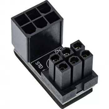 InLine adaptador de alimentação interno 180° ATX 6-Pin ficha conector fêmea preto 26636E