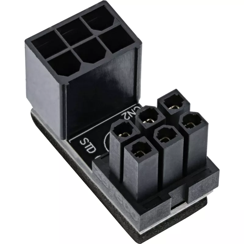 InLine adaptador de alimentação interno 180° ATX 6-Pin ficha conector fêmea preto 26636E