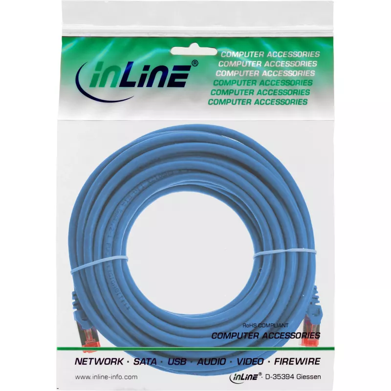 Cabo de rede InLine S/FTP PiMF Cat.6 250MHz PVC cobre azul 5m