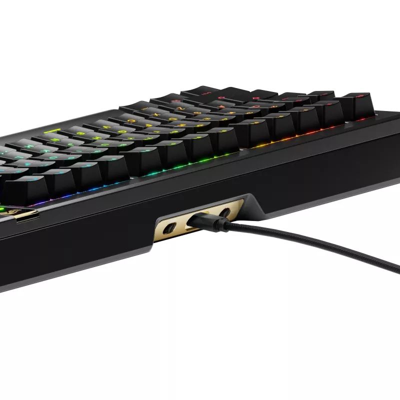 Teclado mecânico Gaming GLORIOUS GMMK 3 PRO HE 75%, com fios, USB, QWERTY, RGB, Preto