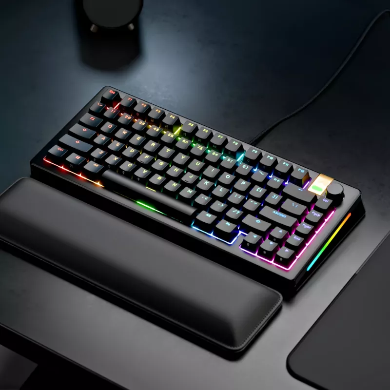 Teclado mecânico Gaming GLORIOUS GMMK 3 PRO HE 75%, com fios, USB, QWERTY, RGB, Preto
