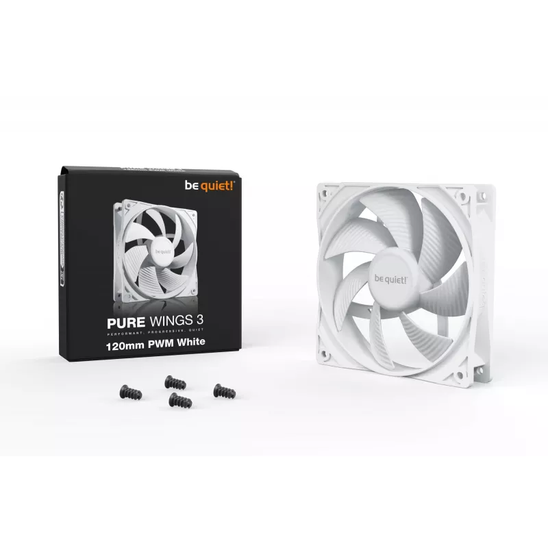 Ventoinha de caixa be quiet! Pure Wings 3 120mm PWM Branco 12 cm 1 unid.