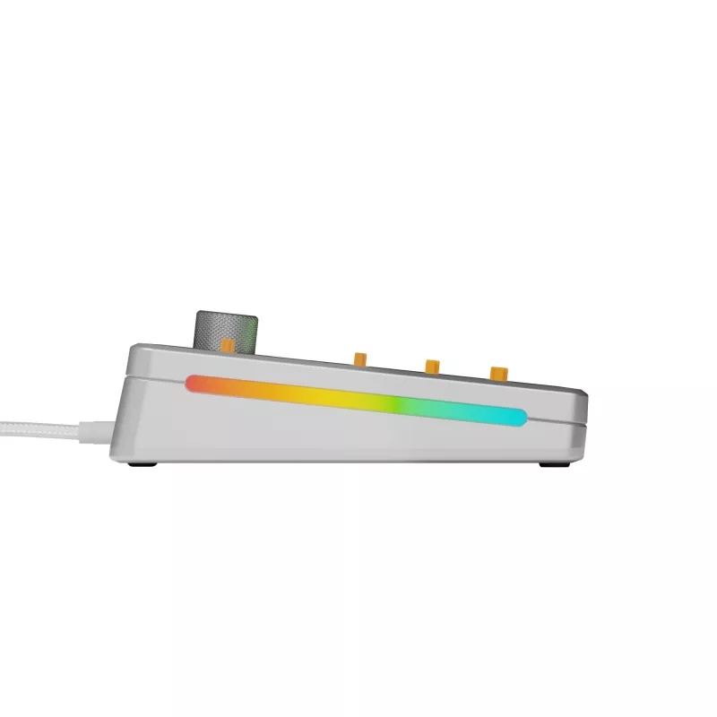 Teclado mecânico GLORIOUS GMMK 3 PRO 65% Barebones com fios Prateado — 65% USB RGB, cabo de 2 m