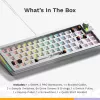 Teclado mecânico GLORIOUS GMMK 3 PRO 65% Barebones com fios Prateado — 65% USB RGB, cabo de 2 m