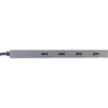 Hub USB 3.2 Gen.2 InLine (10 Gb/s), 4 portas USB-C, OTG, caixa de alumínio