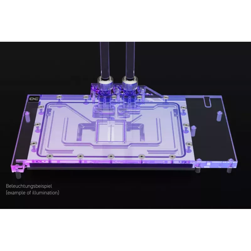 Bloco de água + backplate Alphacool Eisblock Aurora acrílico alumínio cobre transparente