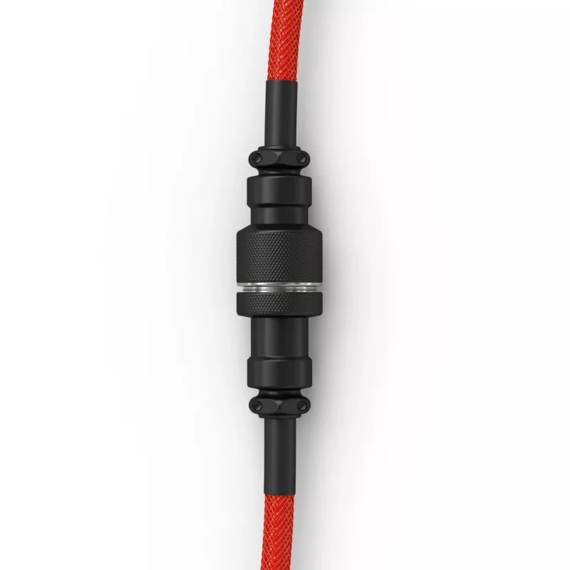 Cabo USB espiral GLORIOUS para GMMK Crimson Red — cabo de teclado removível, design em espiral