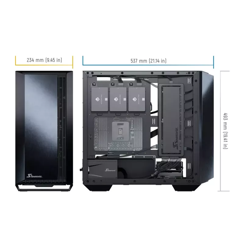 Caixa de PC Seasonic SYNCRO Q704 Midi Tower preto