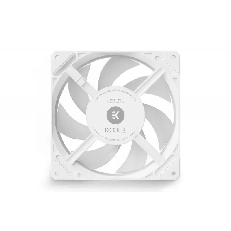 Módulo de ventoinha EKWB branco 12 V para refrigeração de PC