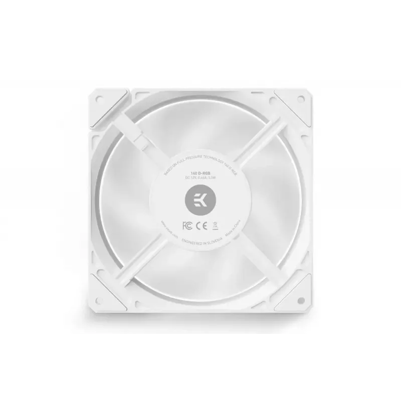 Módulo de ventoinha EKWB branco 12 V para refrigeração de PC