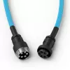 Cabo espiral USB GLORIOUS GMMK Electric Blue — cabo de teclado removível, fichas em ângulo reto