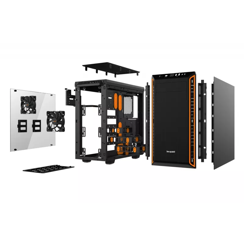 be quiet Pure Base 600 Window Midi Tower preto, laranja