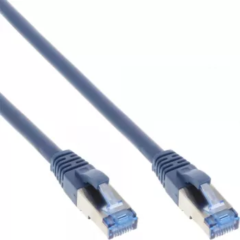 Cabo de rede InLine S/FTP PiMF Cat.6A sem halogéneos 500MHz azul 1,5m