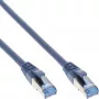 Cabo de rede InLine S/FTP PiMF Cat.6A sem halogéneos 500MHz azul 1,5m