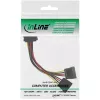 Cabo de alimentação SATA em Y InLine conector fêmea SATA / 2x conector macho SATA 0,15 m