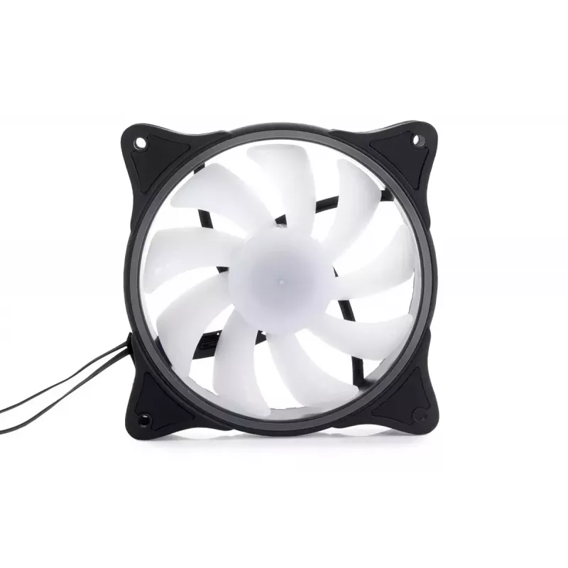 Alphacool 24836 Rise Aurora ventoinha PWM para caixa, 120 mm (120x120x25 mm), preta