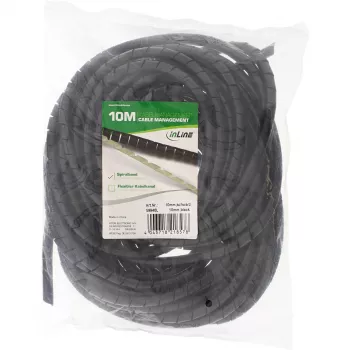 Fita espiral InLine 10 m, preto, 10 mm, Preto, 1 cm, 169 g, 200 mm, 210 mm, 50 mm