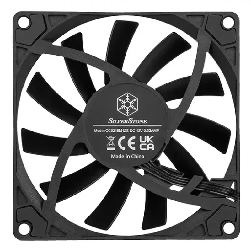 SilverStone SST-AS90B Air Slimmer 90 ventoinha fina para caixa, 92 mm, 500-2500 RPM, 11,3-32 dB, preta