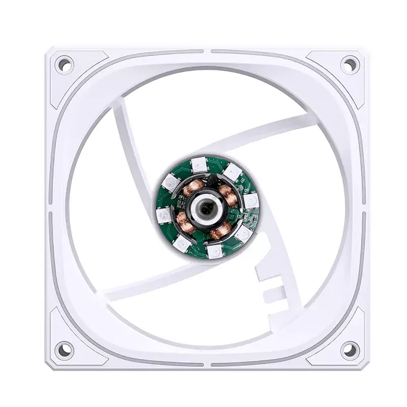 Jonsbo FR-505WR FR-505 ARGB ventoinha PWM para caixa com pás invertidas, 120 mm, 47,17 CFM, branca