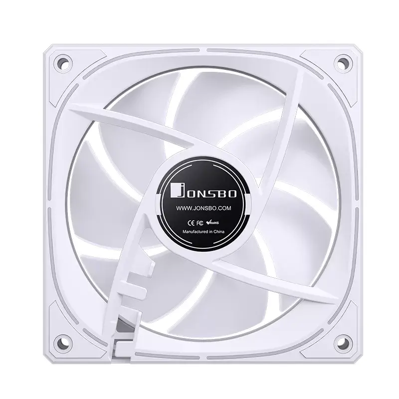 Jonsbo FR-505WR FR-505 ARGB ventoinha PWM para caixa com pás invertidas, 120 mm, 47,17 CFM, branca