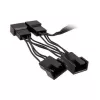 Kolink PGW-AC-KOL-113 cabo divisor PWM 1 para 4 para ventoinhas, 35 cm, entrançado, preto