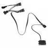 Kolink PGW-AC-KOL-113 cabo divisor PWM 1 para 4 para ventoinhas, 35 cm, entrançado, preto