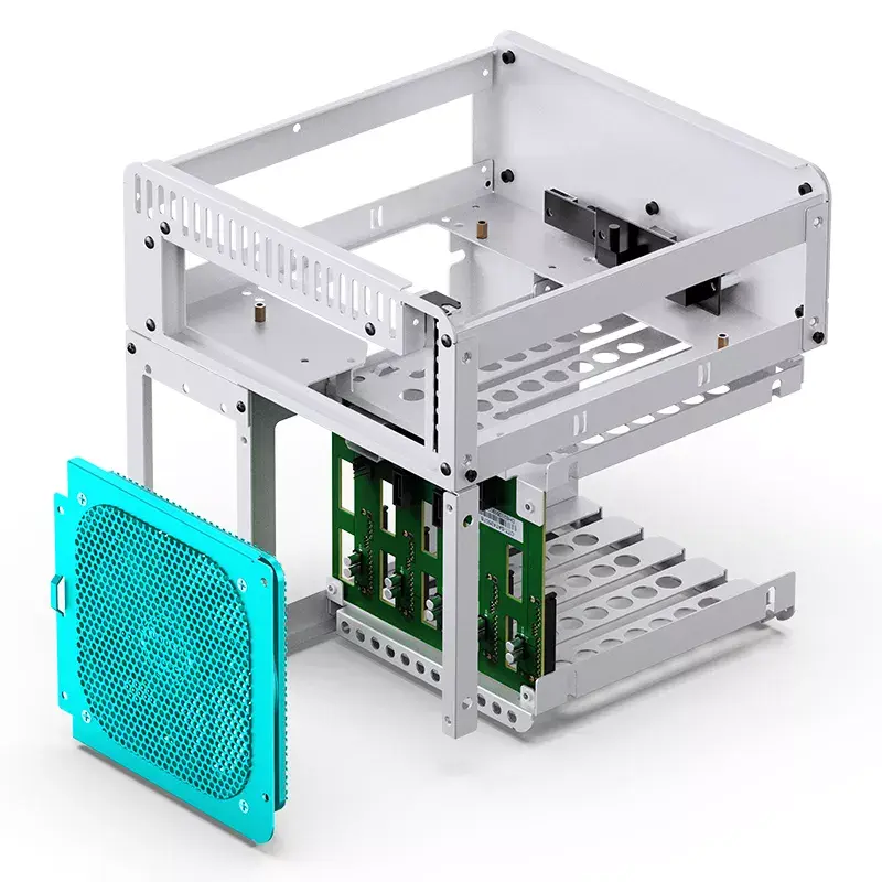 Jonsbo N2 caixa NAS Mini-ITX, cubo, alumínio/aço, branca