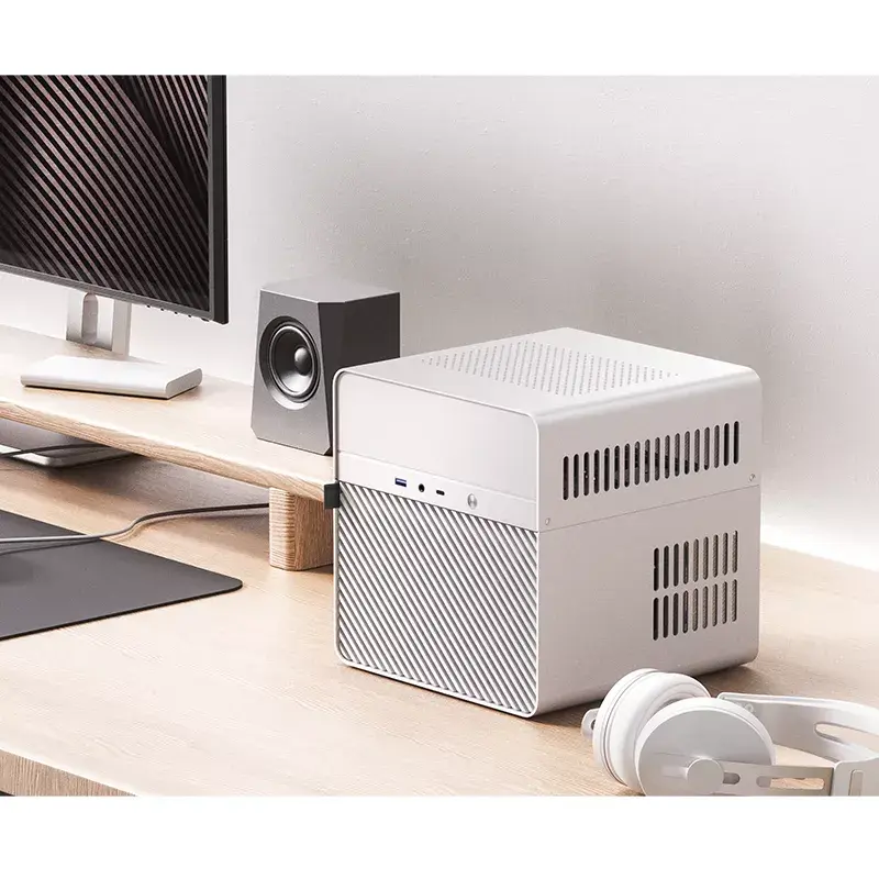 Jonsbo N2 caixa NAS Mini-ITX, cubo, alumínio/aço, branca