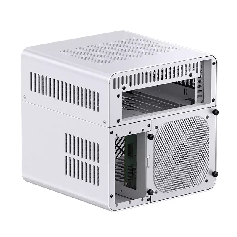 Jonsbo N2 caixa NAS Mini-ITX, cubo, alumínio/aço, branca