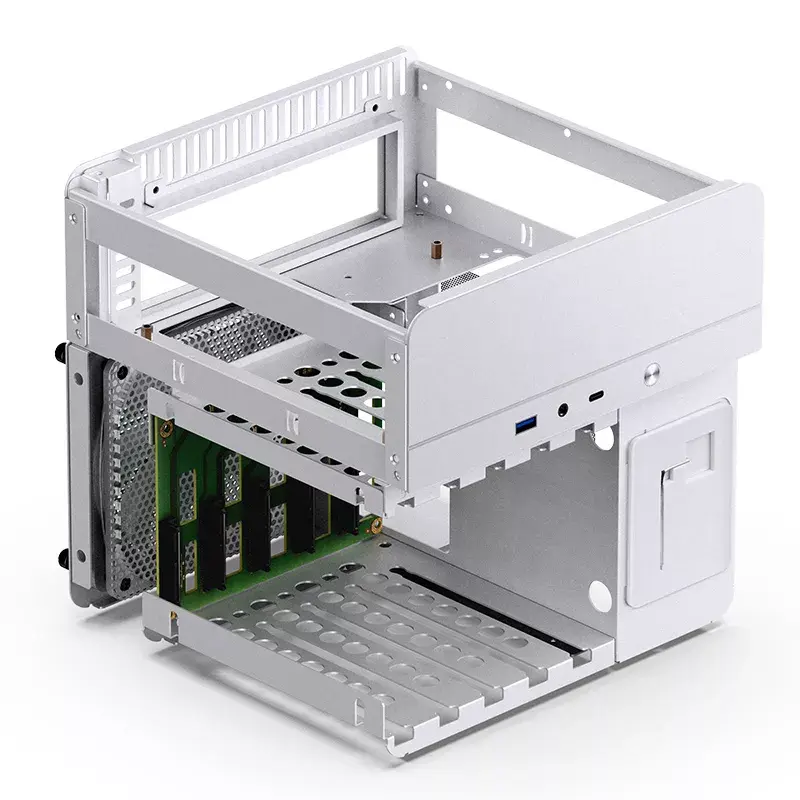 Jonsbo N2 caixa NAS Mini-ITX, cubo, alumínio/aço, branca