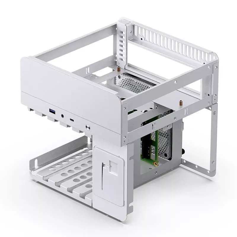 Jonsbo N2 caixa NAS Mini-ITX, cubo, alumínio/aço, branca