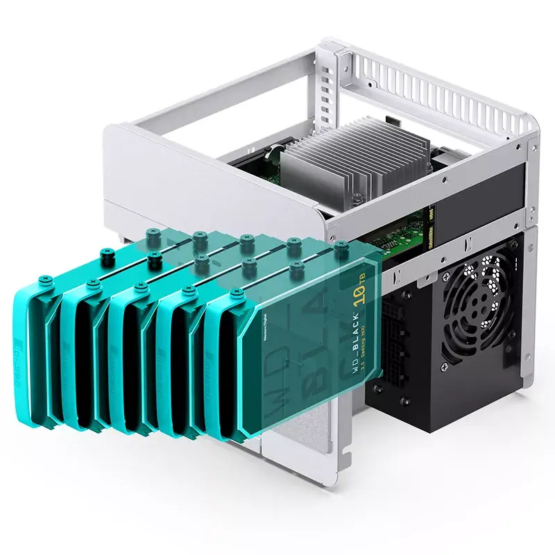 Jonsbo N2 caixa NAS Mini-ITX, cubo, alumínio/aço, branca