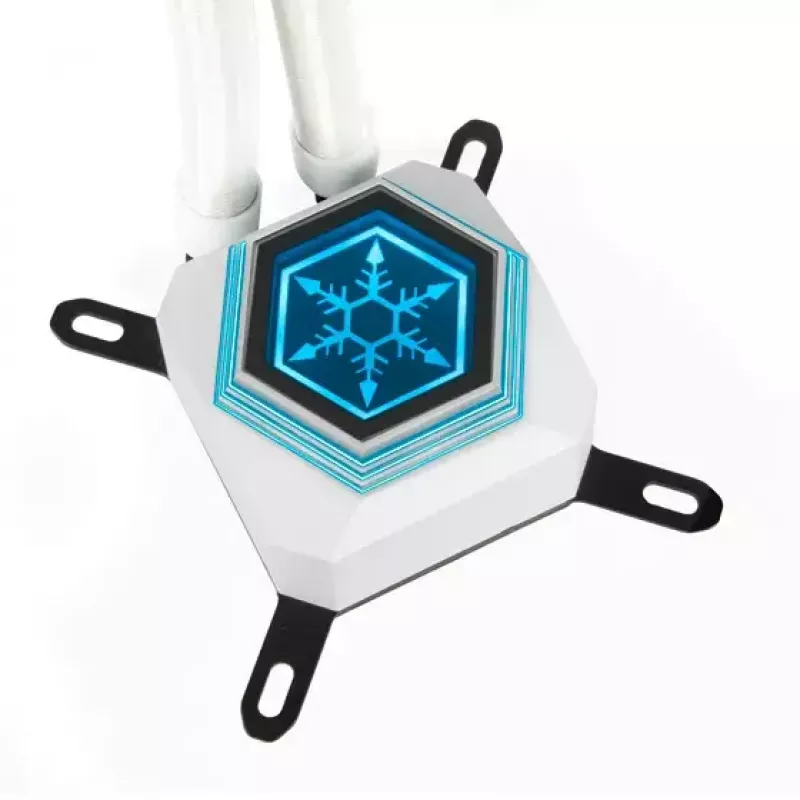 SilverStone SST-PF360W-ARGB-V2 Permafrost PF360-ARGB V2 refrigeração líquida AIO, 360 mm, com controlador RGB, branca