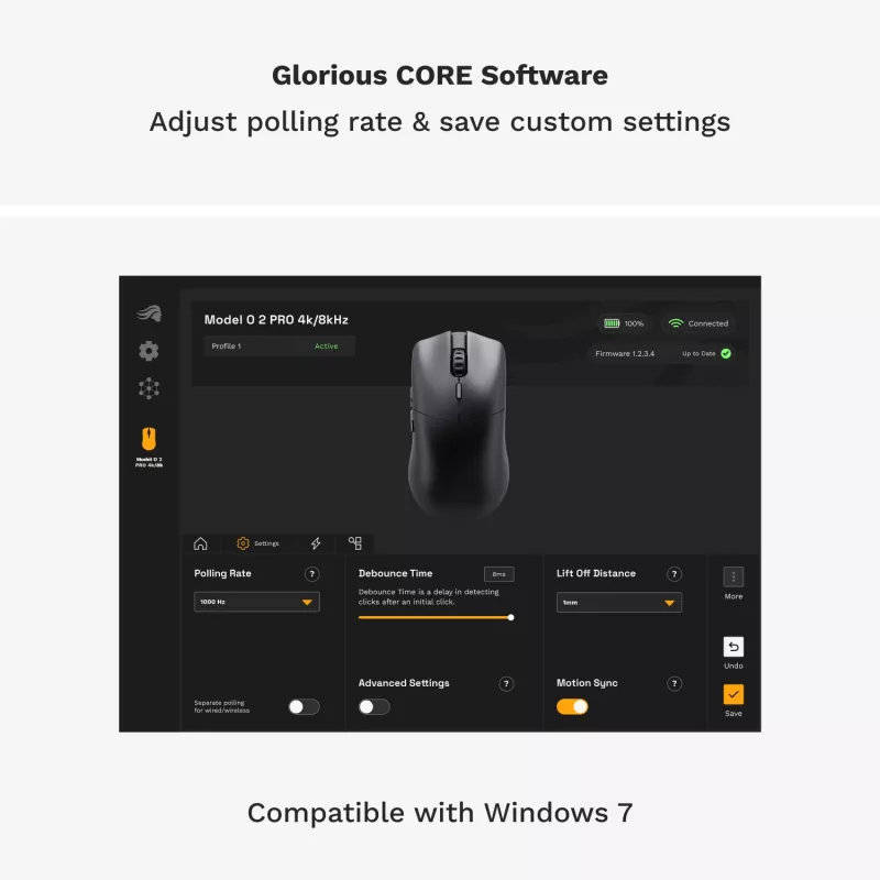Glorious Gaming Glorious Model O 2 PRO Wireless - 1K Polling - preto